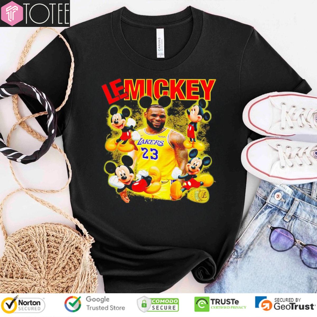 Lakers Lebron James 23 Disney Mickey Mouse T-Shirt