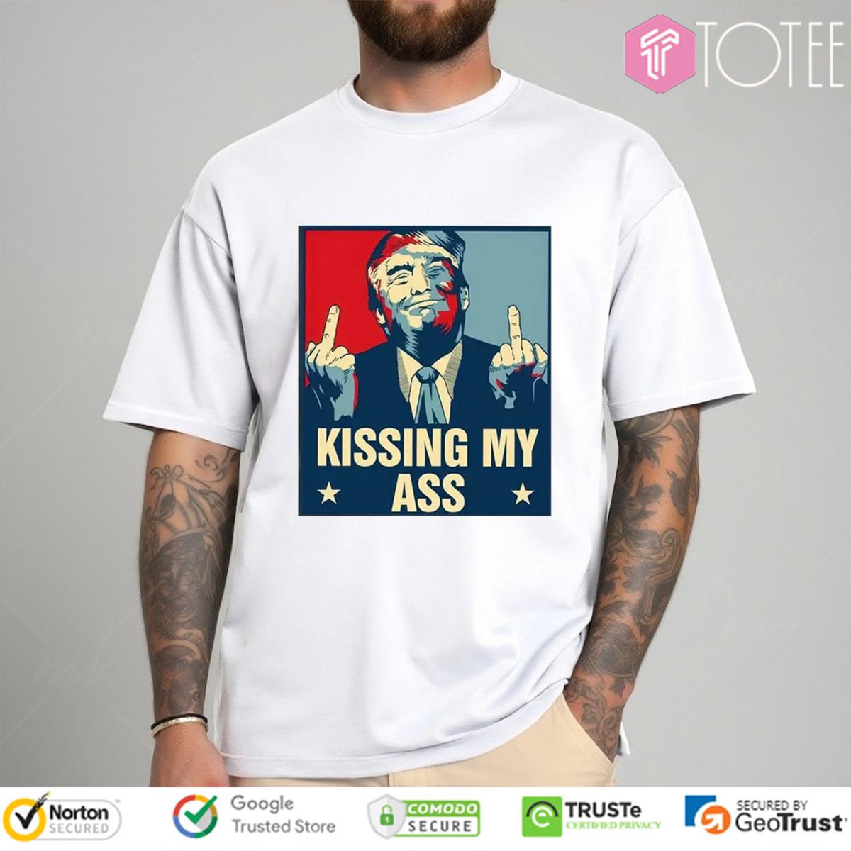 Trump Negotiate Tariffs Kissing My Ass t-shirt