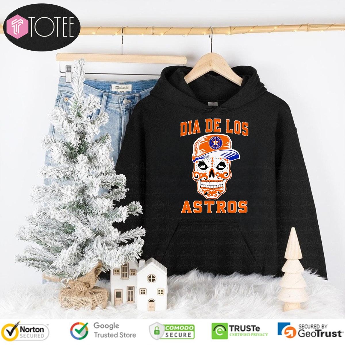Sugar Skull Dia De Los Houston Astros Baseball Hoodie