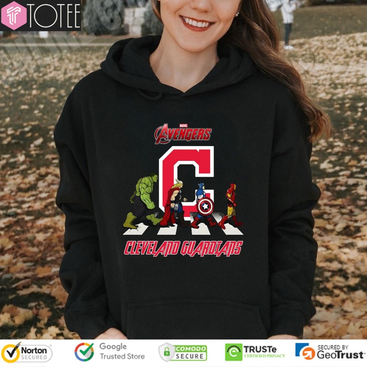 Cleveland Indians Marvel Avengers Abbey Road Cleveland Guardians Hoodie