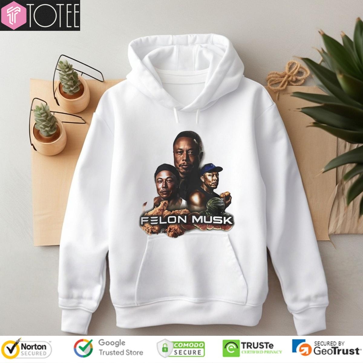 Elon Musk Felon Musk Fried Chicken Hoodie