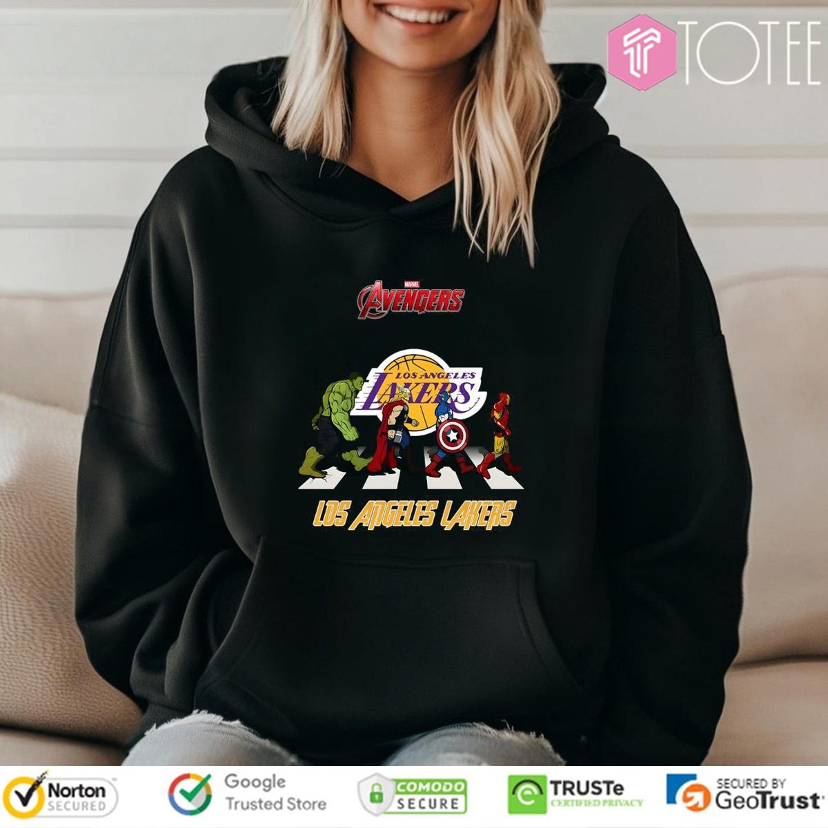 Los Angeles Lakers Marvel Avengers Abbey Road Hoodie