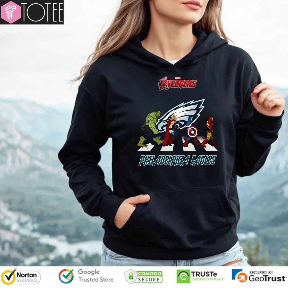 Philadelphia Eagles Marvel Avengers Abbey Road Hoodie