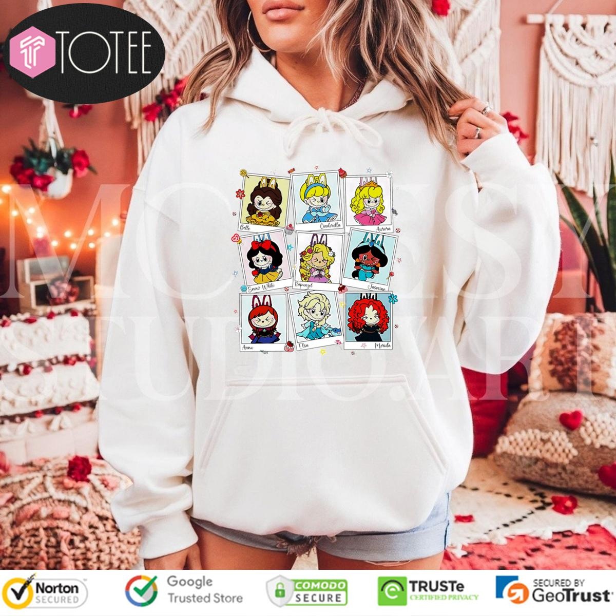 Labubu Parody Disney Princess Chibi Hoodie