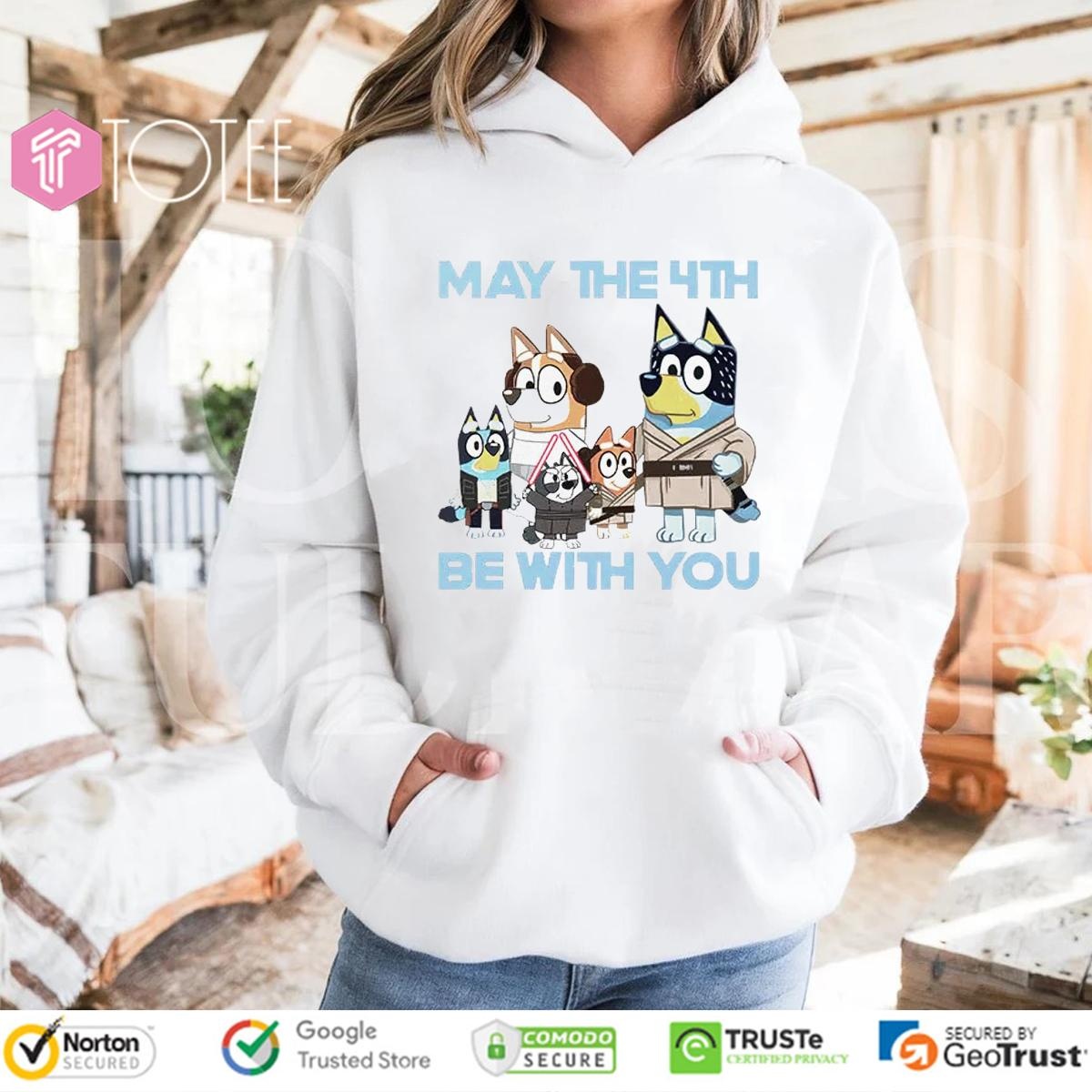 Bluey Family May The 4Th Be With You Star Wars Hoodie