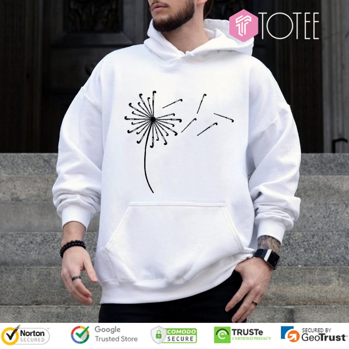 Dandelion Flower Hockey Stick Hoodie