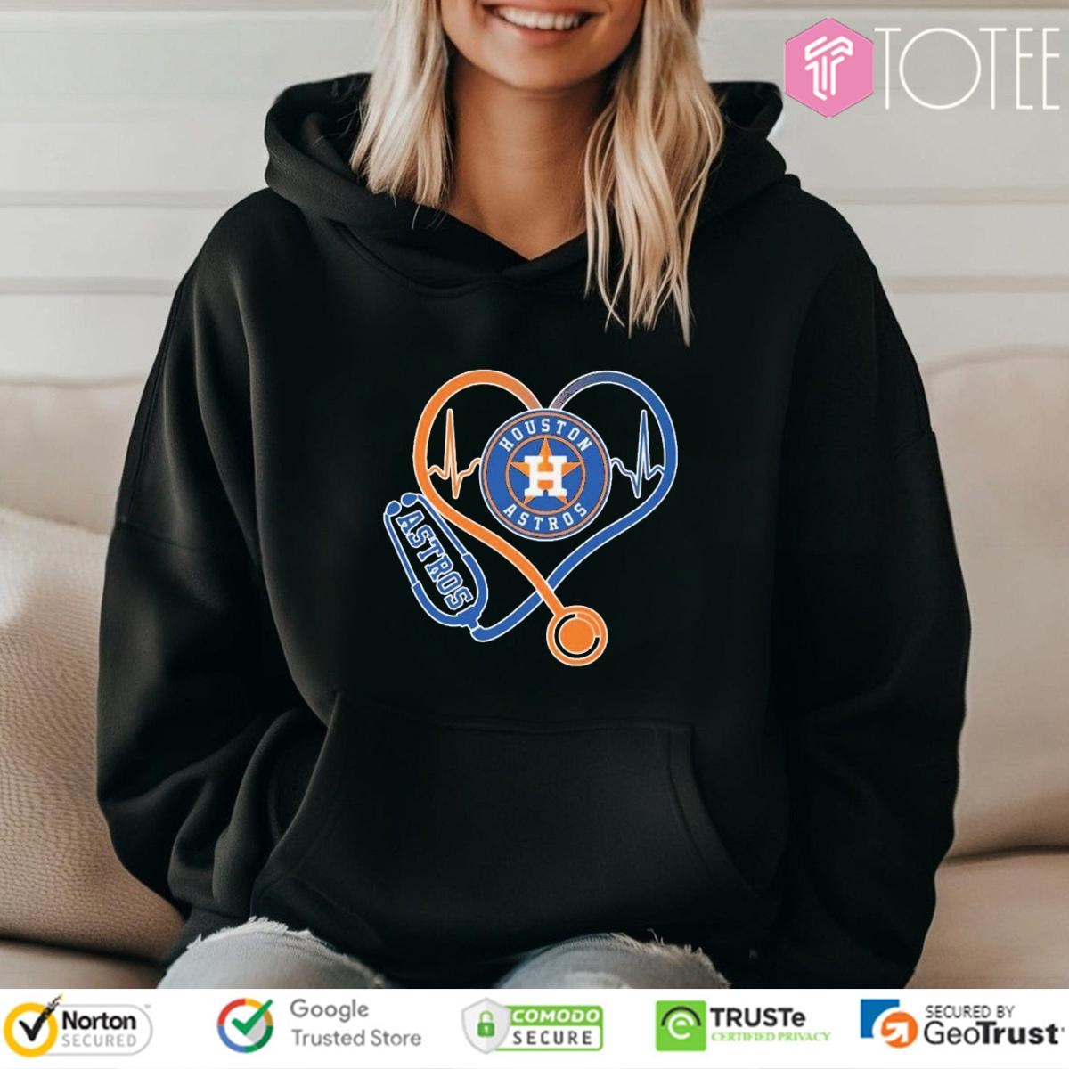 Stethoscope Heartbeat Nurse Houston Astros Baseball Hoodie