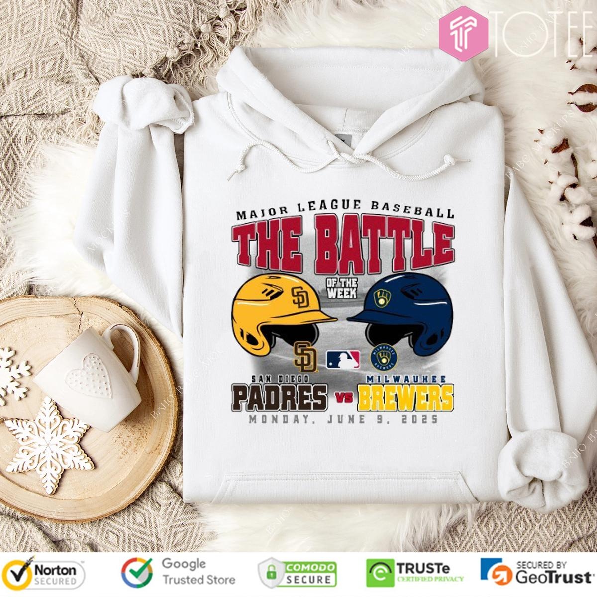 San Diego Padres Vs Milwaukee Brewers The Battle Of The Week Monday Hoodie