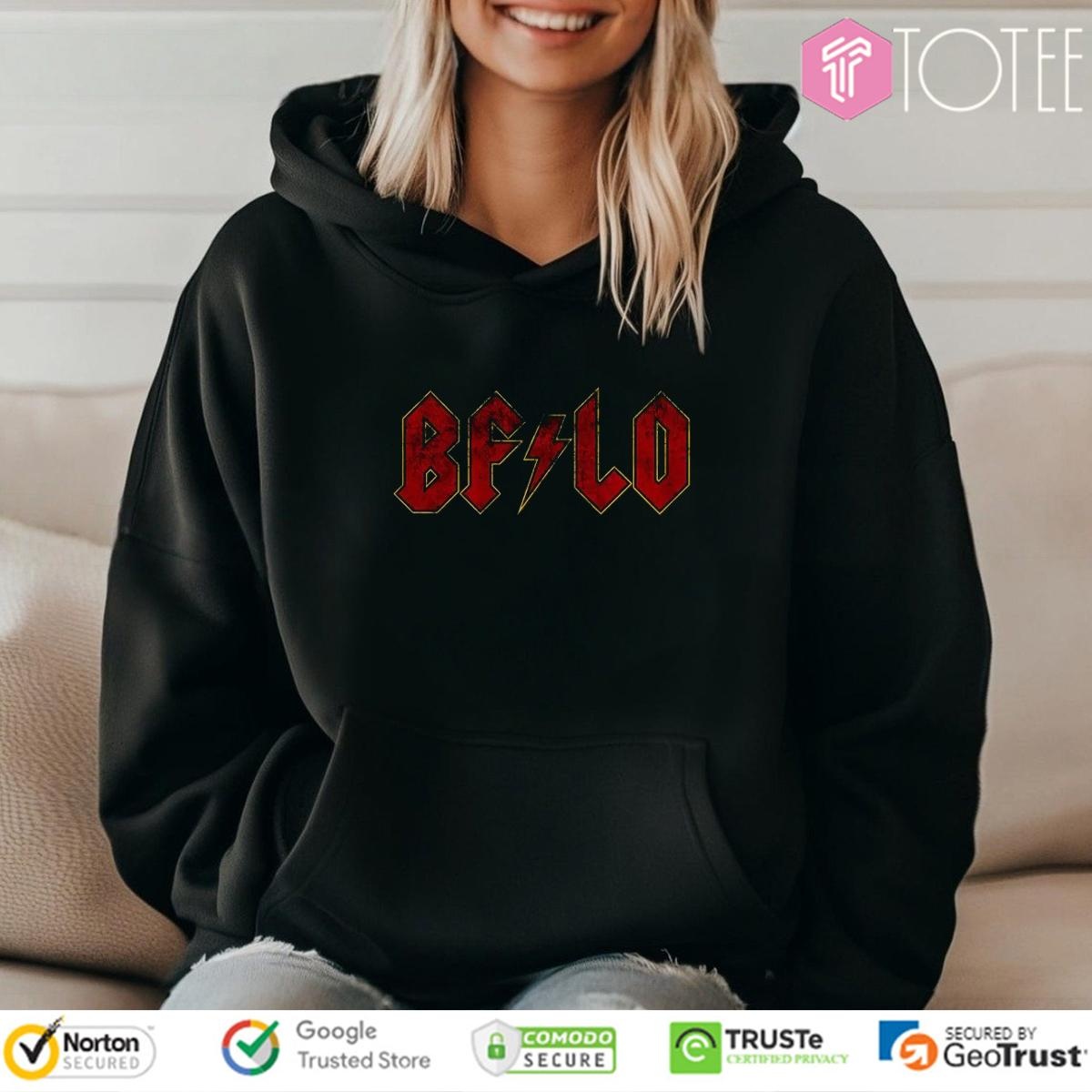 Buffalo Rocks Parody Acdc Logo Hoodie