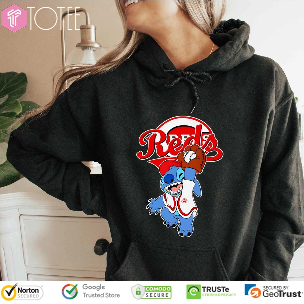 Disney Stitch Cincinnati Reds Baseball Hoodie