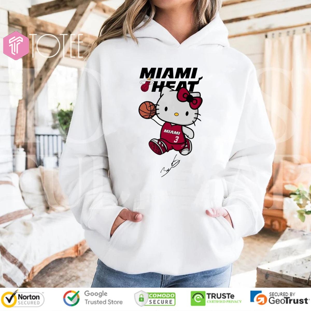 Miami Heat Dwyane Wade Hello Kitty Signature Hoodie