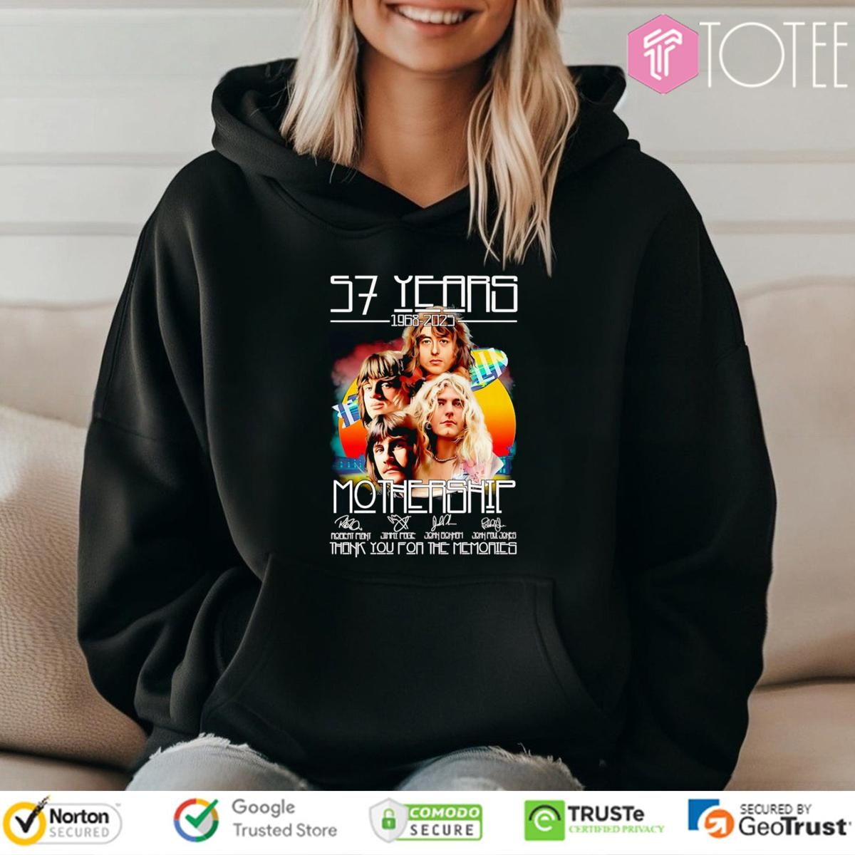 57 Years 1968-2025 Mothership Band Signatures Hoodie