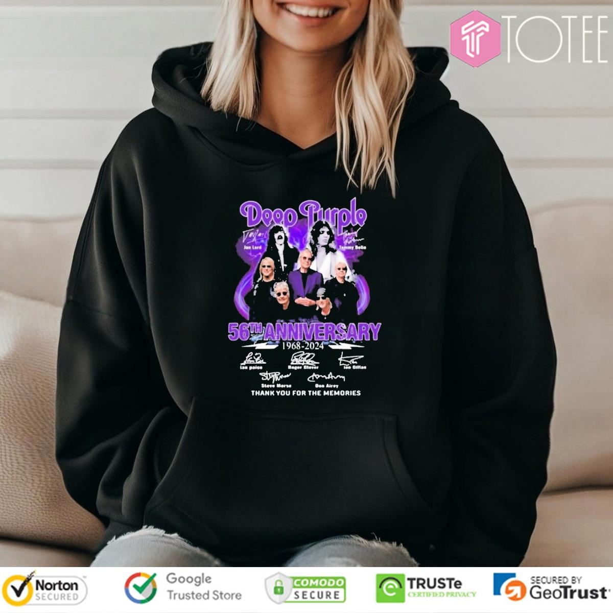 Deep Purple 56Th Anniversary 1968-2024 Signatures Hoodie