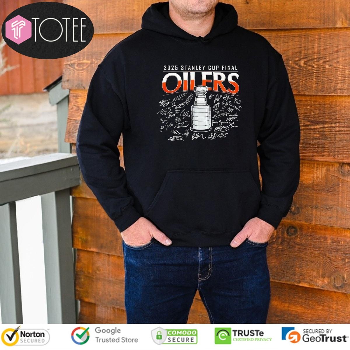 Stanley Cup Final 2025 Champions Edmonton Oilers Signatures Hoodie