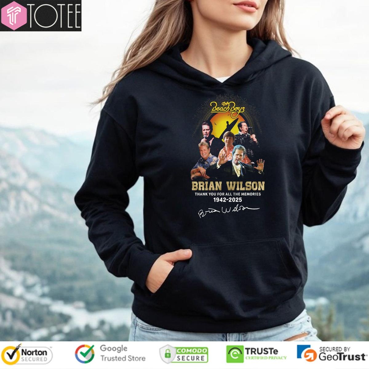 The Beach Boys Brian Wilson 1942-2025 Signature Hoodie