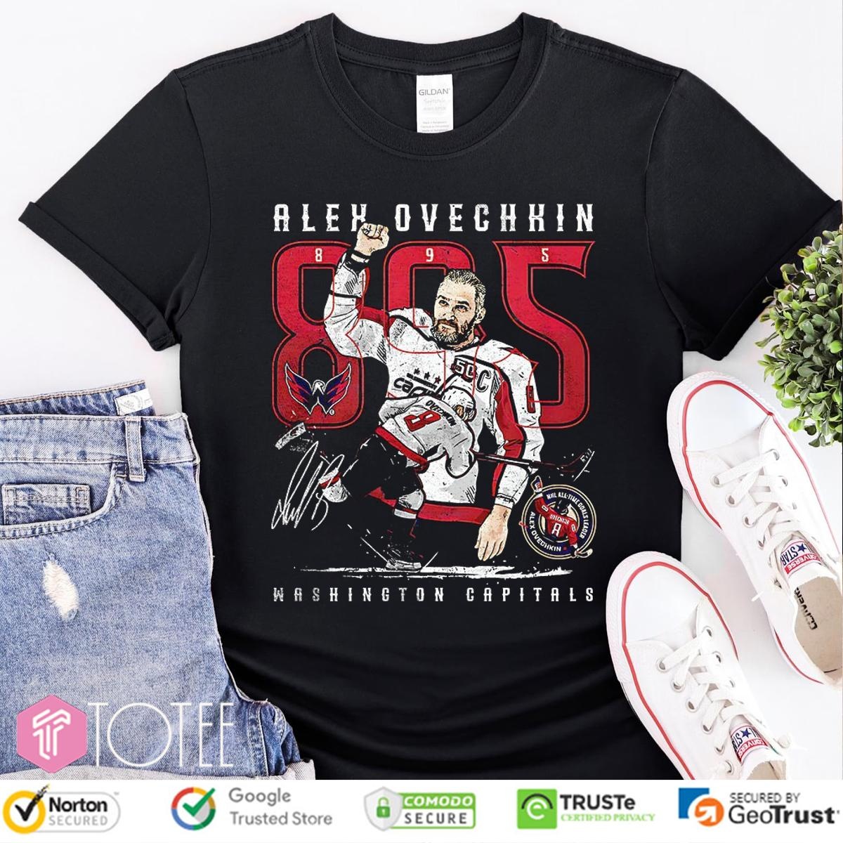 Alex Ovechkin 895 Nhl All Time Goals Washington Capitals Signature T-shirt