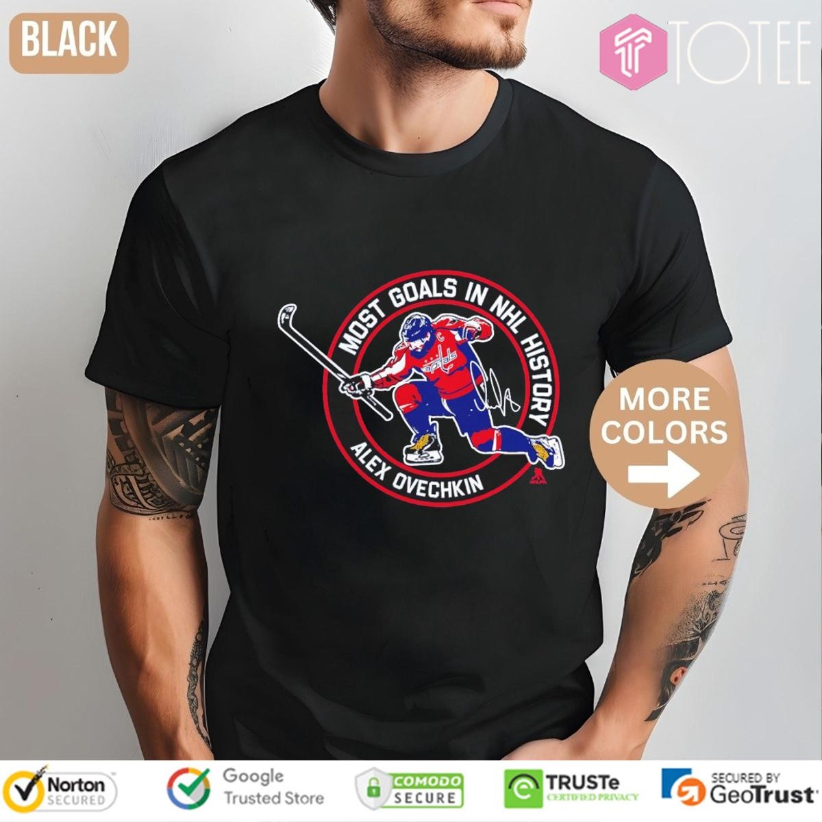 Most Goals In Nhl History Alex Ovechkin 895 Washington Capitals Signature T-shirt