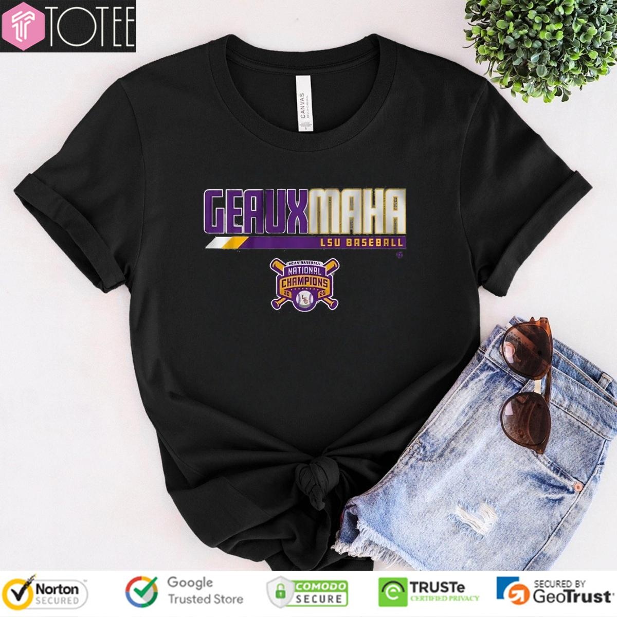 Tigers Baseball Geauxmaha 2025 National Champions T-shirt