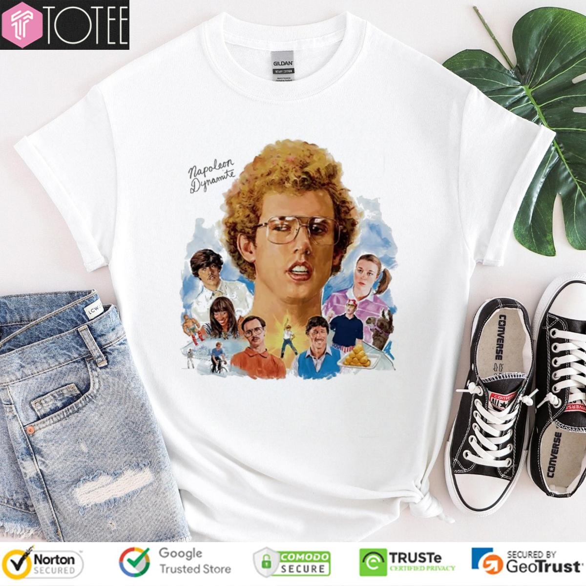 Napoleon Dynamite Mural Iconic Characters T-shirt