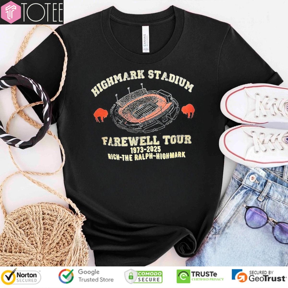 Buffalo Bills Farewell Tour 1973-2025 Rich The Ralph Highmark Stadium T-shirt