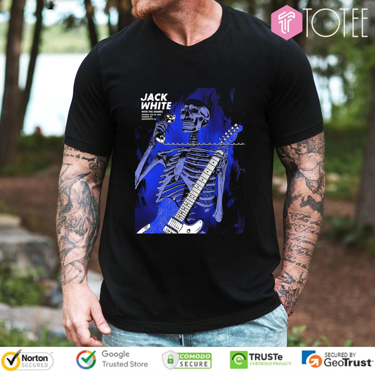 Jack White With The Snares Tour 2025 Sacramento Skeleton T-shirt