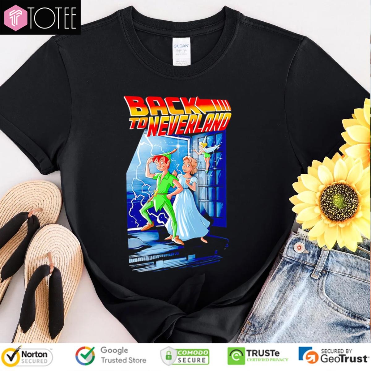 Back To Neverland Parody Disney Peter Pan Wendy Darling Tinker Bell T-shirt