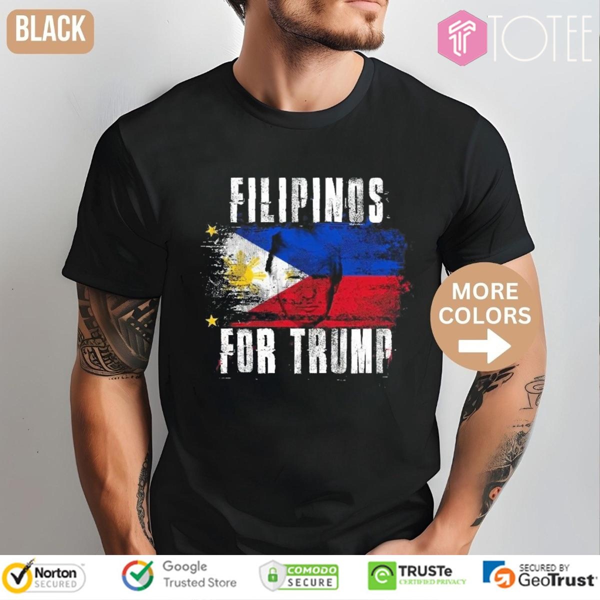 Filipinos For Trump Philippines Flag T-shirt