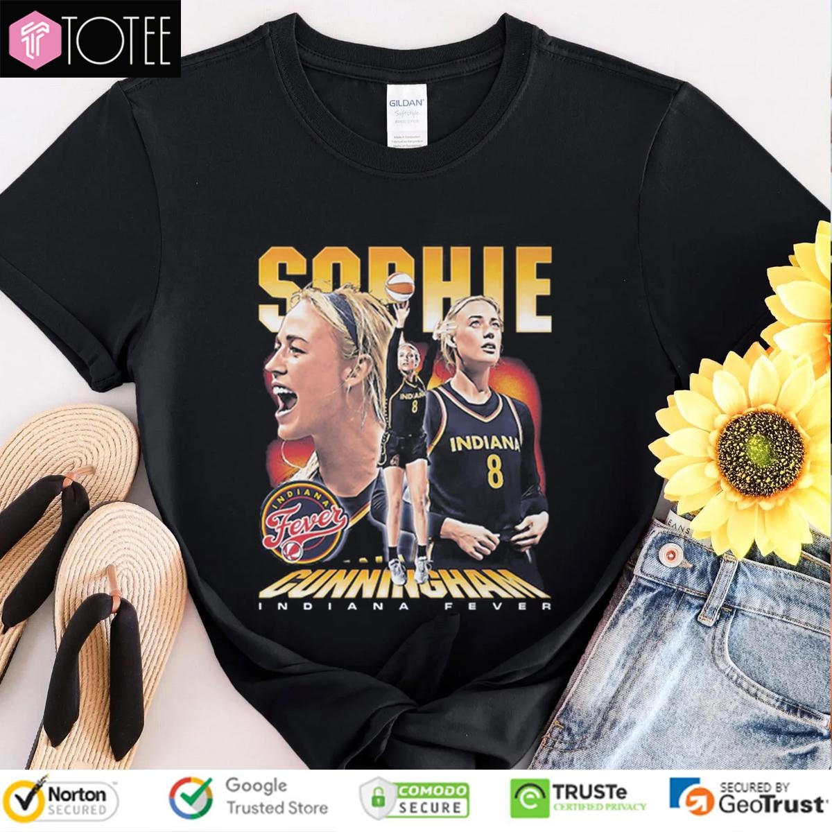 Indiana Fever Sophie Cunninghamel Vintage Graphic T-shirt