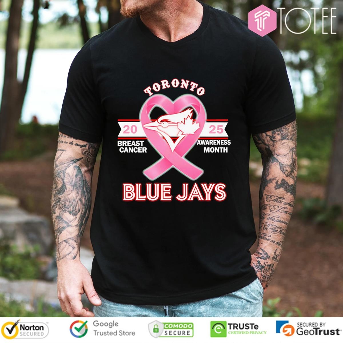 2025 Breast Cancer Awareness Month Toronto Blue Jays Baseball T-shirt