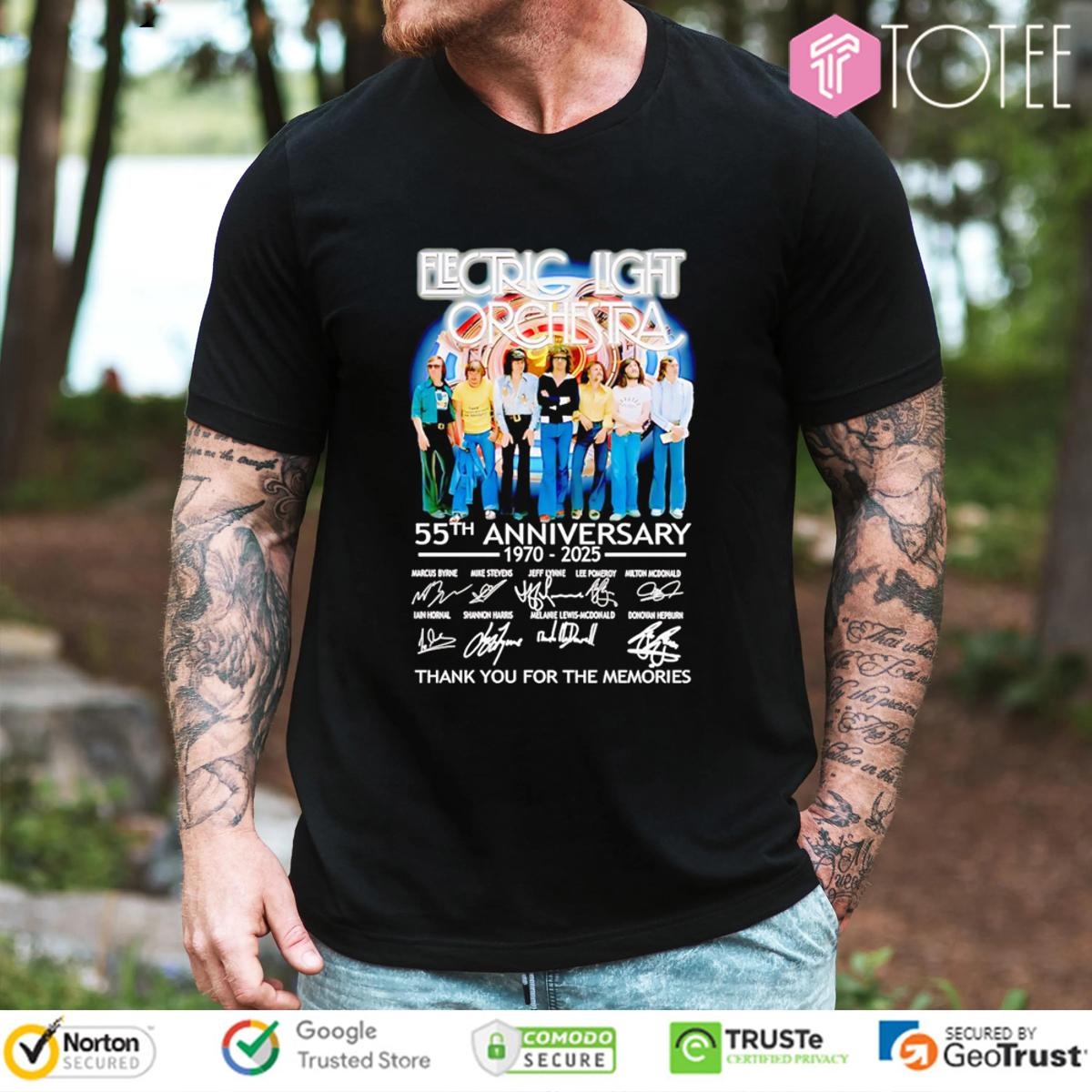 55Th Anniversary 1970-2025 Electric Light Orchestra Signatures T-shirt