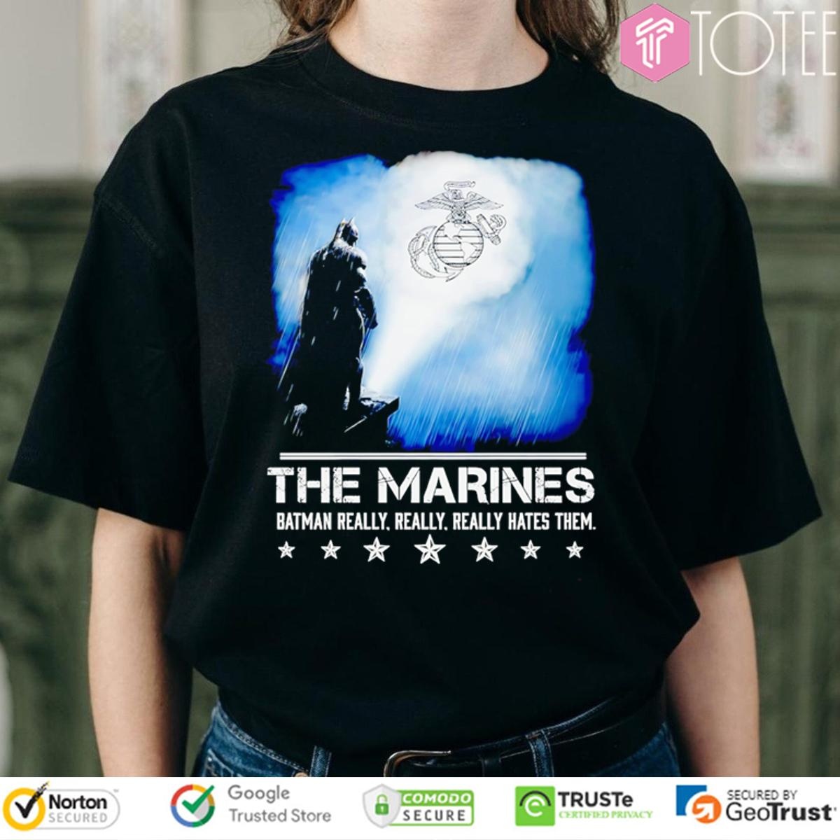 The Marines Batman Really Really Really Hates Them Bat-Signal T-shirt