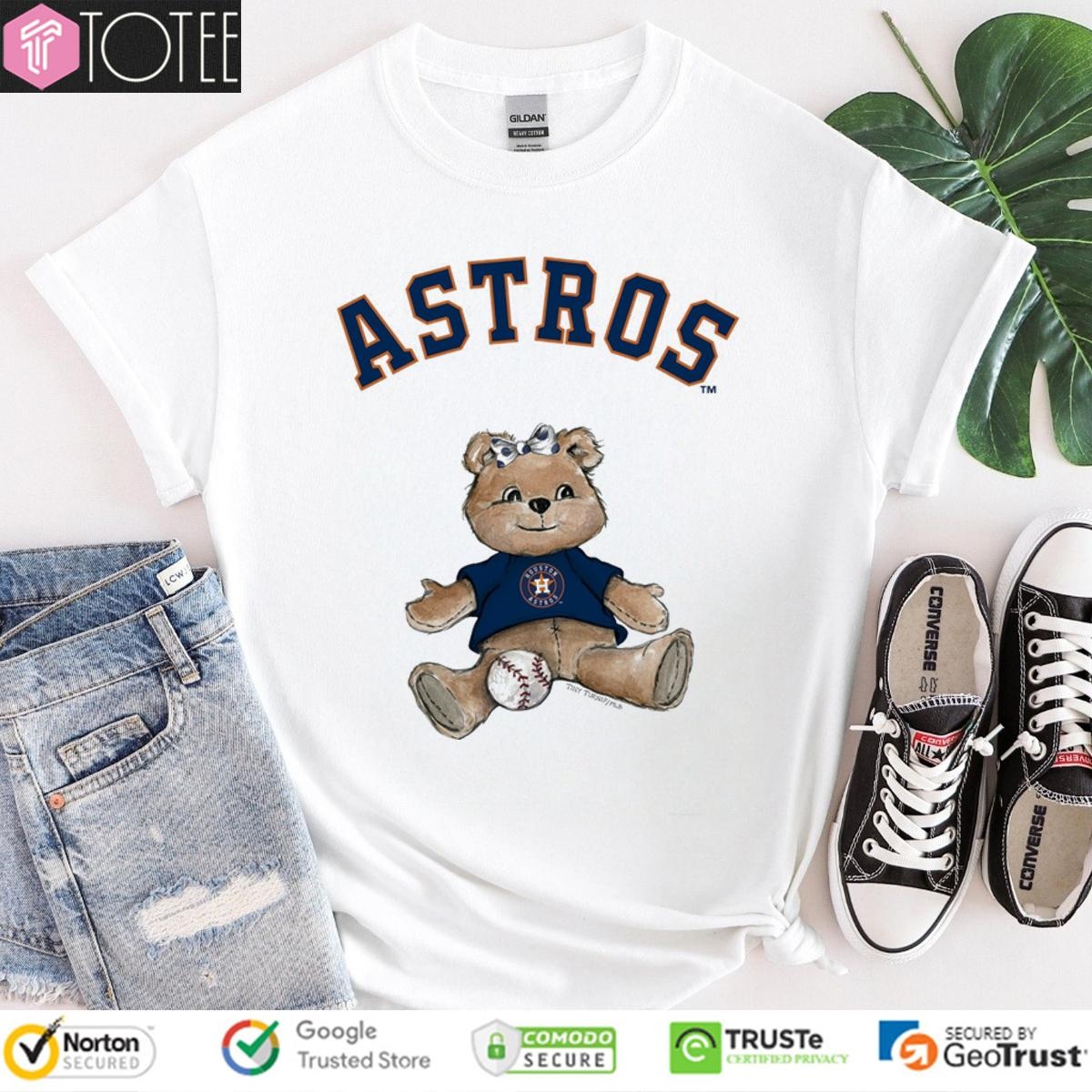 Tiny Turnip Teddy Bear X Houston Astros Baseball T-shirt