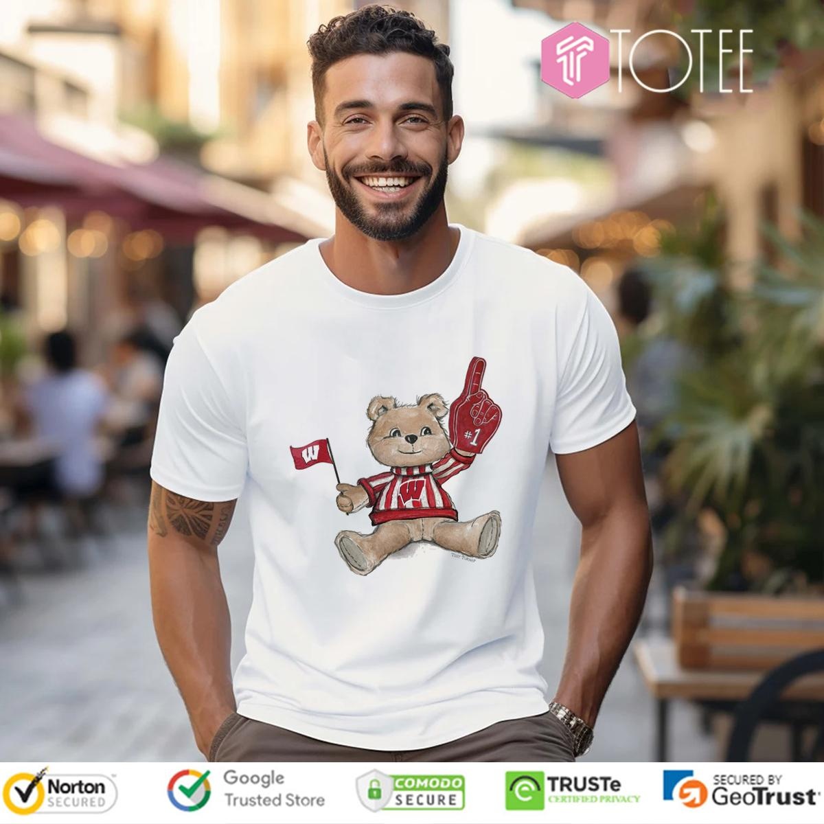 Tiny Turnip Teddy Bear X Wisconsin Badgers T-shirt