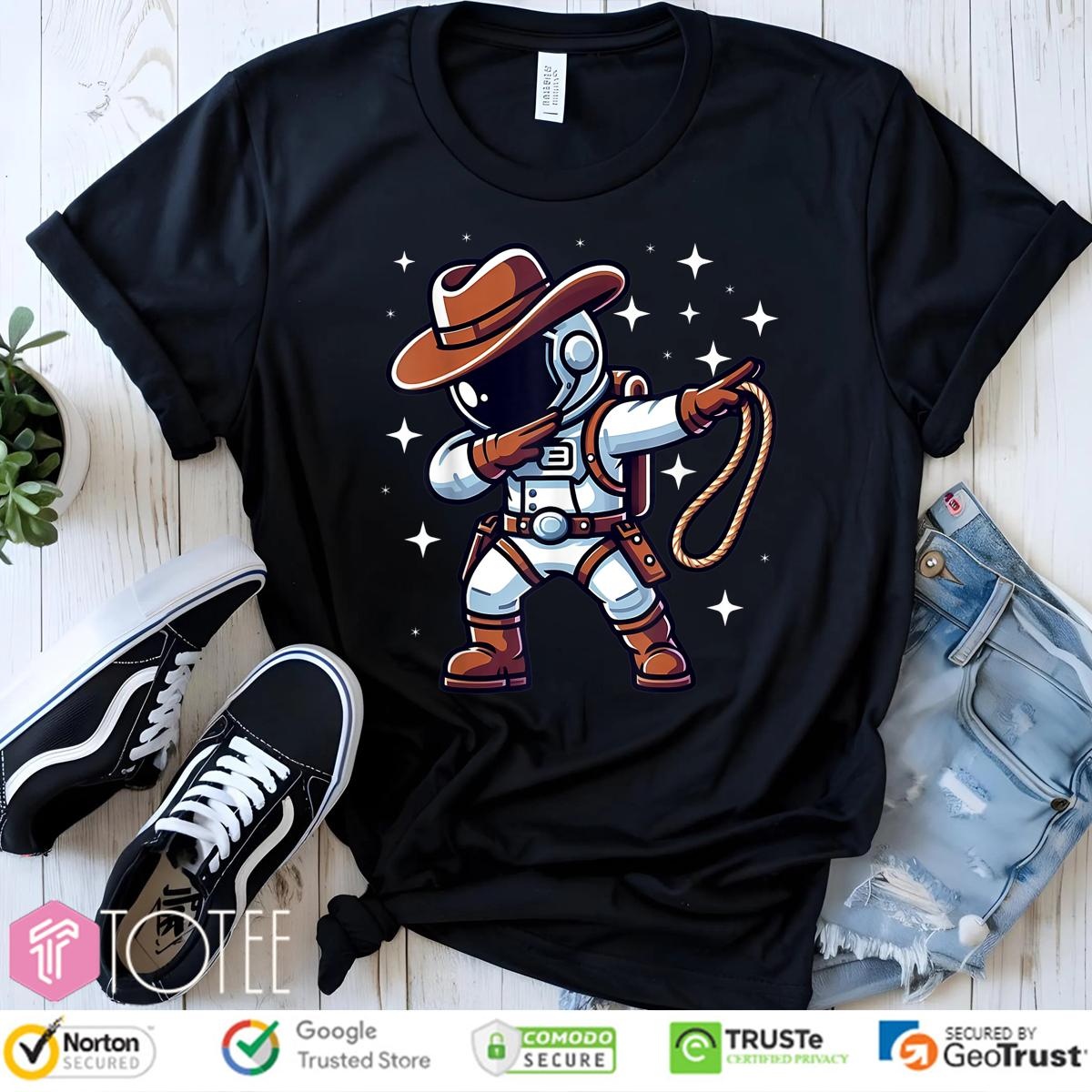Dabbing Astronaut Cowboy Space T-shirt