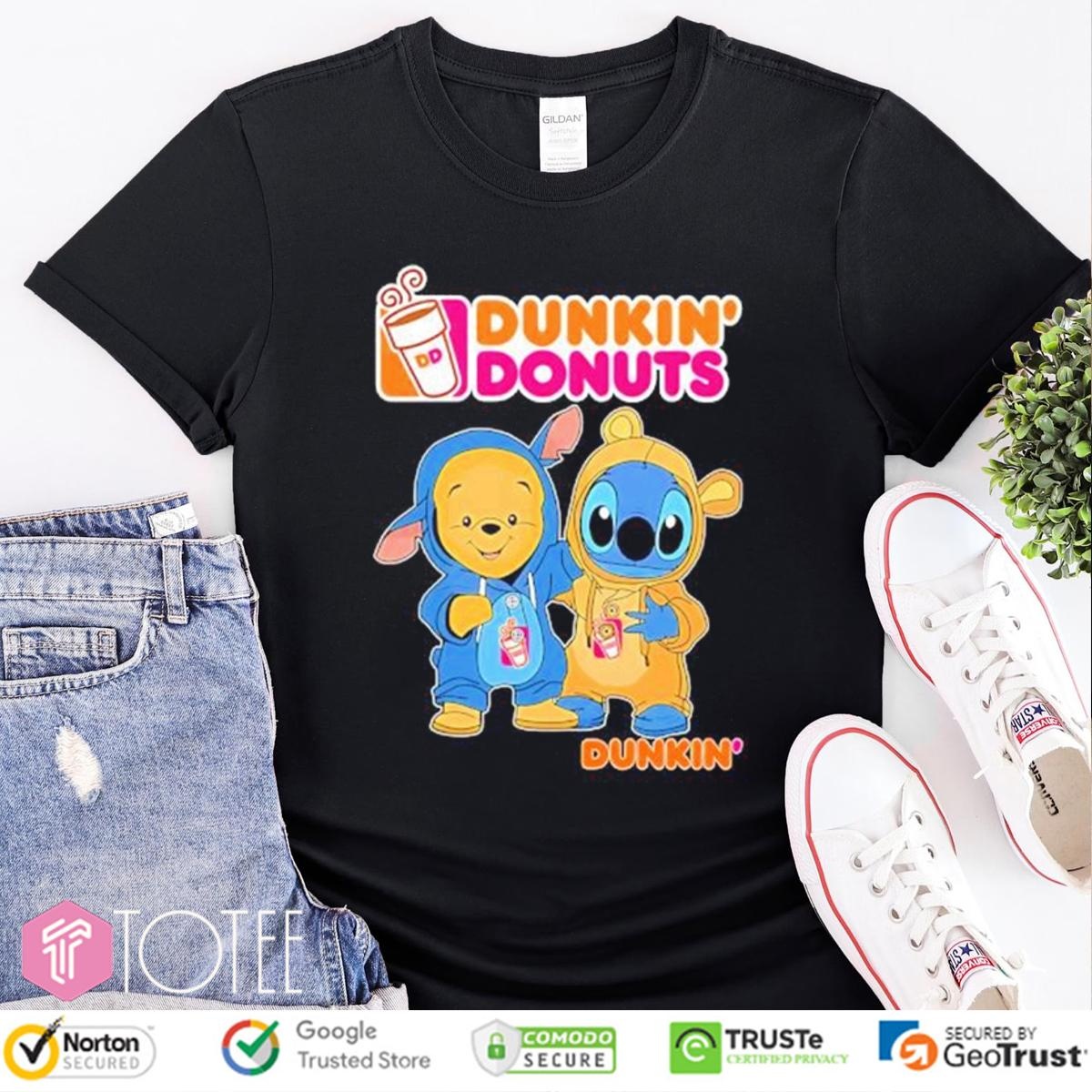 Pooh And Stitch Dunkin Donuts T-shirt